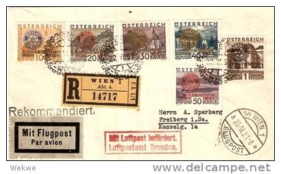 A-RI052 /- ÖSTERREICH - Rotary-Kongress 1931 Luftpost/Einschreiben,.Kleinformatbrief! - Briefe U. Dokumente