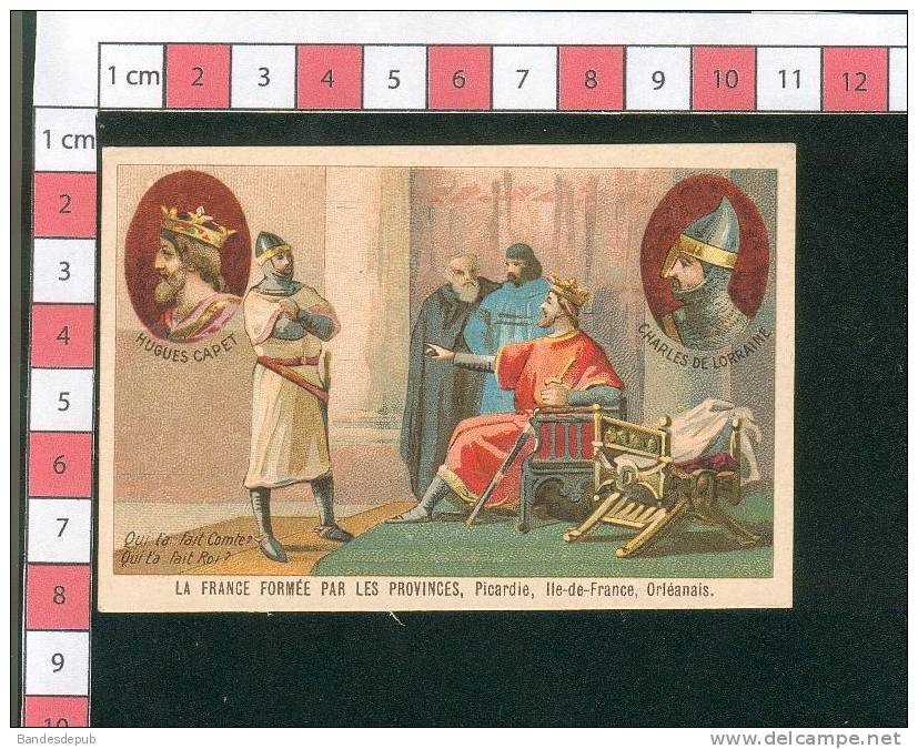 Bériot Lille Jardinière Chromo Thème France Province Histoire Picardie Ile De France Orléanais Capet Charles De Lorraine - Autres & Non Classés