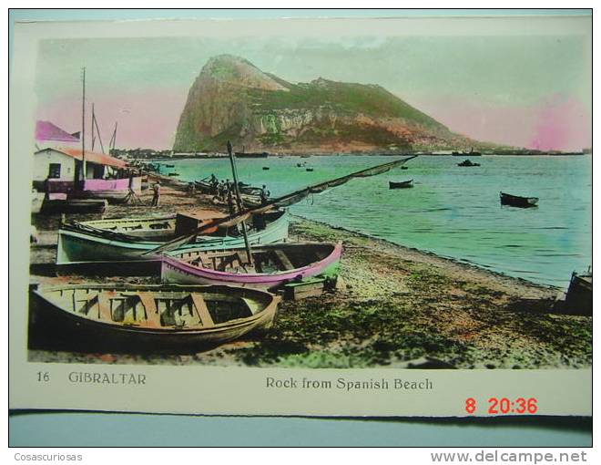 5068 ALGECIRAS  GIBRALTAR  ROCK FROM SPANISH BEACH  -  AÑOS / YEARS / ANNI 1950 - Cádiz