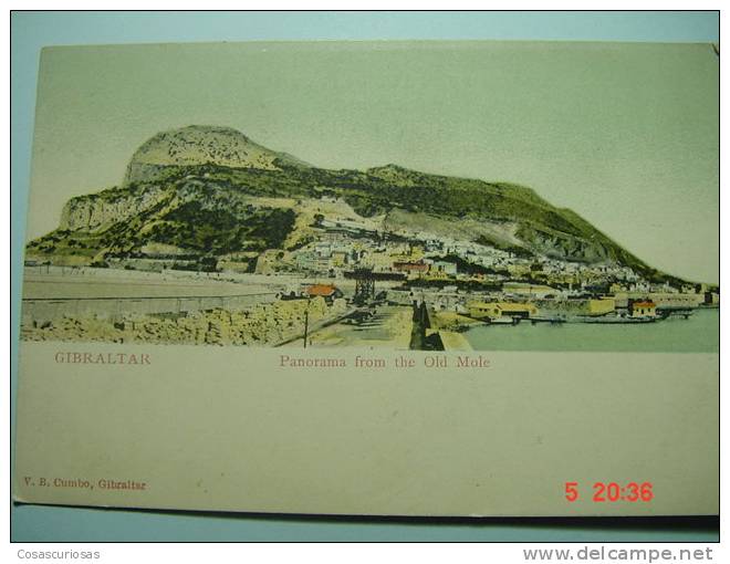 5026    GIBRALTAR  PANORAMA FROM THE OLD MOLE  -  AÑOS / YEARS / ANNI 1900 - Gibraltar