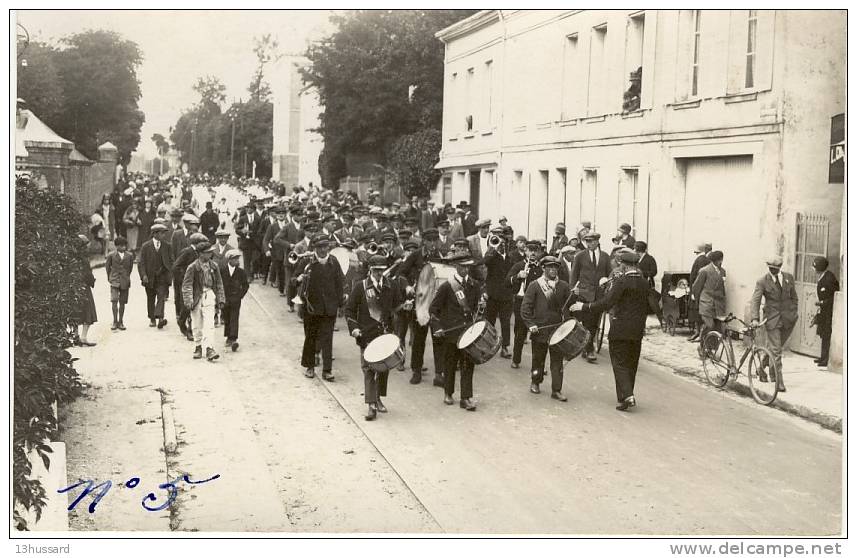 Carte Photo Ancienne Saint Romain De Colbosc - Commémoration Monument Aux Morts (1) - Fanfare - Saint Romain De Colbosc