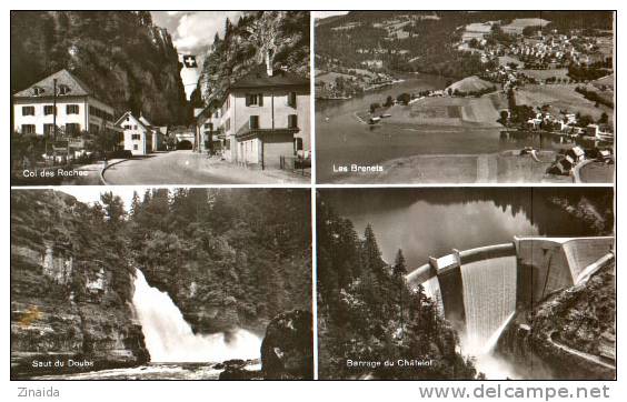 CARTE POSTALE - HOTEL FEDERAL - COL DES ROCHES  (JEAN METILLE) - LES BRENETS - SAUT DU DOUBS - BARRAGE DU CHATELOT - Les Brenets