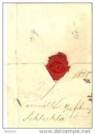 A-V077a /- ÖSTERREICH -  V.Gitschin 1825.Brief Aus Schluhta Nach Bozen - ...-1850 Voorfilatelie