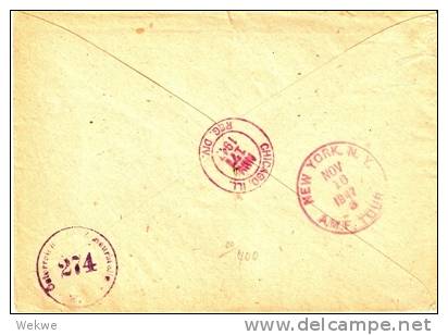 ARII221 - ÖSTERREICH - / Luftpostmarke 10 Sh.1947 FDC Einzelfrankatur USA - Briefe U. Dokumente