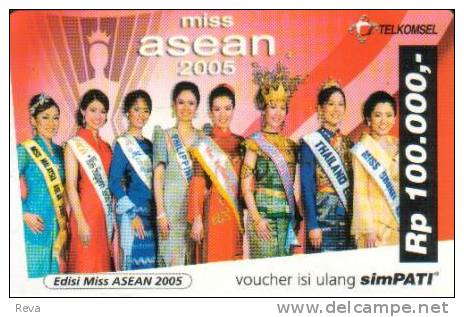 INDONESIA  100.000 R  MISS ASEAN  2005    WOMAN    READ DESCRIPTION !! - Indonésie