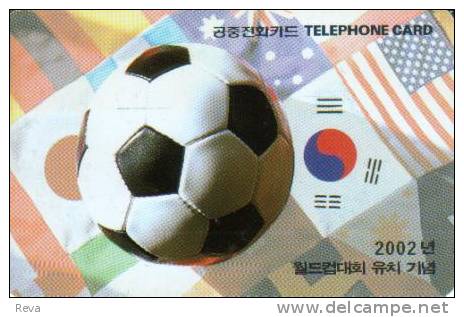 SOUTH KOREA  4800 W  FOOTBALL SOCCER  2002  BALL SPORT  FLAGS INC. ITALY  SPAIN ETC.  READ DESCRIPTION !! - Korea, South