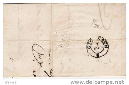 Brs115/ Lahr 1872, Badische Nachverwendung Auf 3 Kr. Mi. 9 - Briefe U. Dokumente