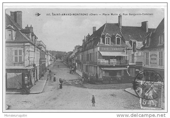 18 ) SAINT AMAND MONTROND, Plage Mutin Et Rue Benjamin Constant, N° 197 Ed Hirondelle - Saint-Amand-Montrond