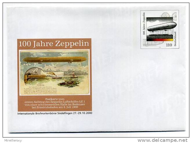 ENTIER POSTAL ALLEMAND 100 ANS ZEPPELIN - Zeppelines