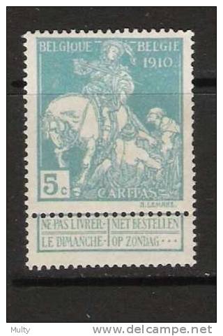 Belgie OCB 90 (0) - 1910-1911 Caritas