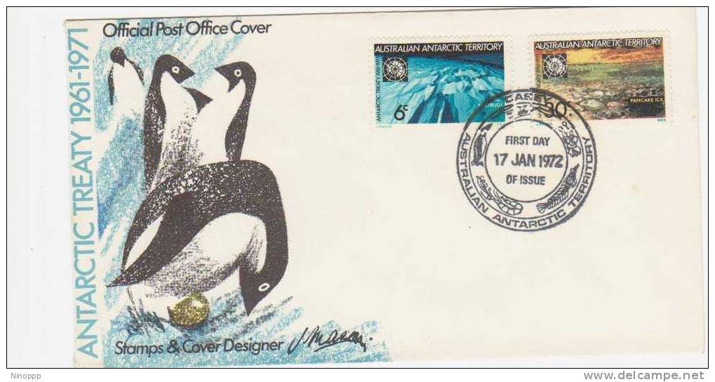 Australian   Antartic  Bases 1972 1oth Anniversary Treaty -Casey    FDC - Other & Unclassified