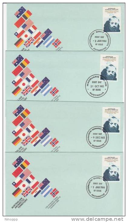 Australian   Antartic 1984 Treaty X 4 Covers  FDC - Other & Unclassified