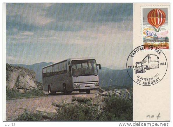 CARTE AVEC OBLITERATION BUS 1983 - Bussen