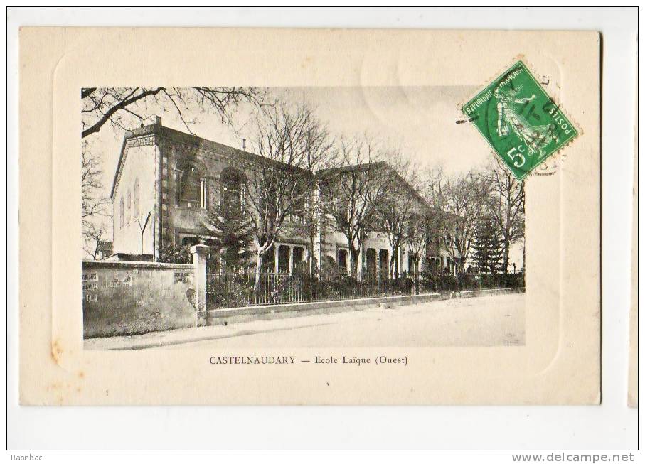 CPA---11---Castelnaudary----ECOLE LAIQUE - Castelnaudary