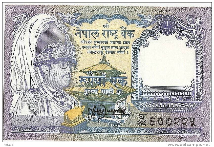 NEPAL 1 RUPEES UNC - Nd -1991 Y -  Animal - Nepal