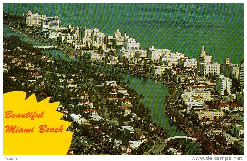 Miami Beach - 1973 - Vue Aérienne Hôtels - Écrite - Miami Beach