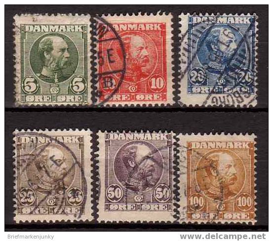 598) Dänemark Mi.Nr.47-52 Sauber Gestempelt - Used Stamps