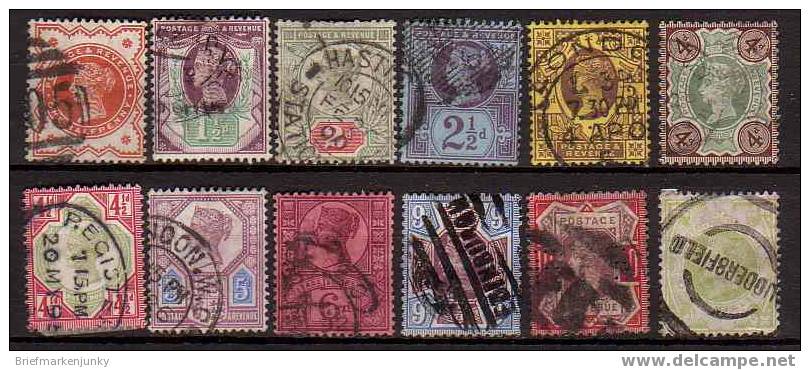 615) England Mi.Nr. 86-97 Sauber Gestempelt Ca 180 € - Used Stamps