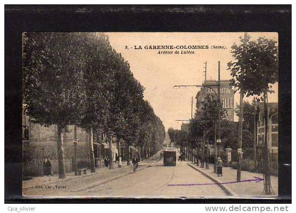 92 LA GARENNE COLOMBES Avenue De Lutèce, Animée, Tramway, Ed Chr 9, 192? - La Garenne Colombes