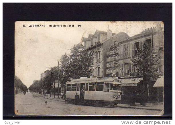 92 LA GARENNE COLOMBES Boulevard National, Tramway, Beau Plan, Ed PF 39, 191? - La Garenne Colombes