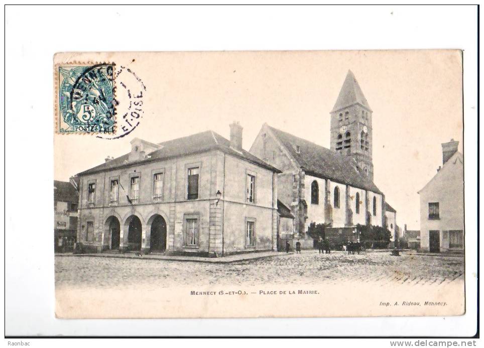 CPA---91----MENNECY----PLACE De La MAIRIE - Mennecy