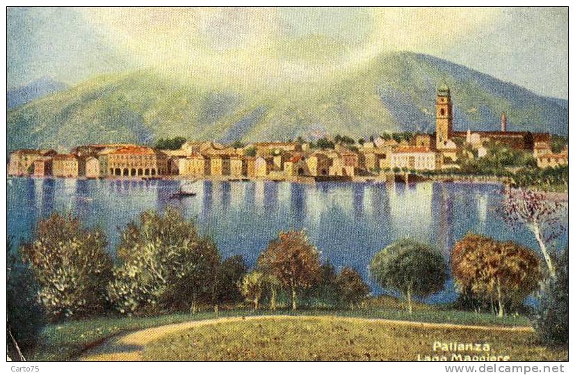 ITALIE - PALLANZA - Lago Maggiore - Illustration - Publicité Chocolat Aiguebelle - Verbania
