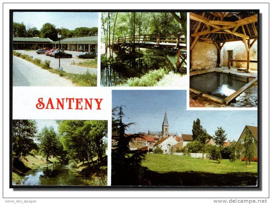 94  SANTENY, Centre Commercial Du Domaine La Passerelle, Le Lavoir, Le Reveillon, CPSM 10x15 Raymon, Voyagé 1987 - Santeny