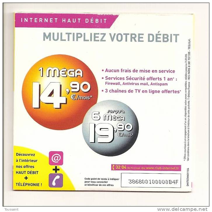 Club Internet: 100 Heures D´ Essai, + Surf Express (08-1660) - Connection Kits