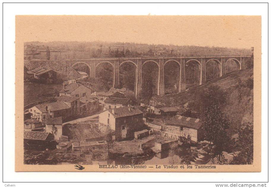 BELLAC 87 LE VIADUC ET LES TANNERIES  HAUTE VIENNE  #1884 - Bellac