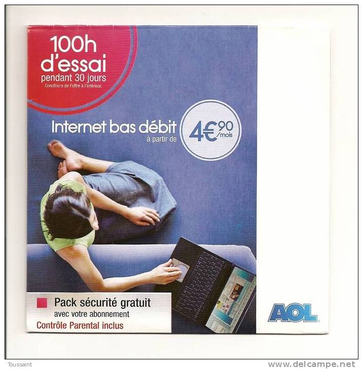 AOL: 100 Heures D´ Essai Pendant 30 Jours, Internet Bas Débit, Pack Sécurité Gratuit, Femme (08-1667) - Kits De Connexion Internet