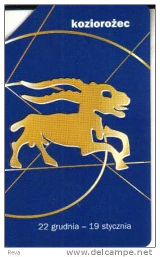 POLAND  25 U  ZODIAC CAPRICORN  ANIMAL   BLUE BACK   READ DESCRIPTION !! - Polonia