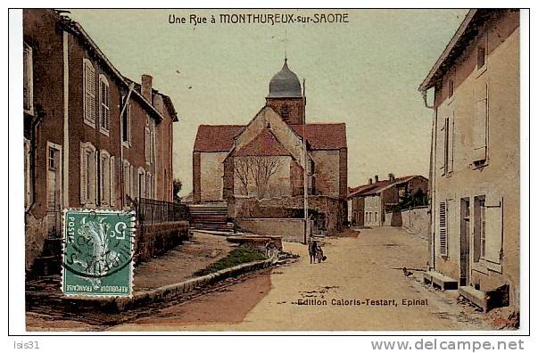 Dép 88  - R54 - Monthureux Sur Saone - Une Rue - Carte Toilée Couleurs - Bon état - Monthureux Sur Saone