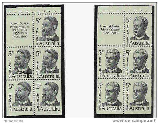 AUSTRALIA; 1969;  YT 397-400 EN 5 CARNETS DE 5 TIMBRES COMPLET ** - Mint Stamps