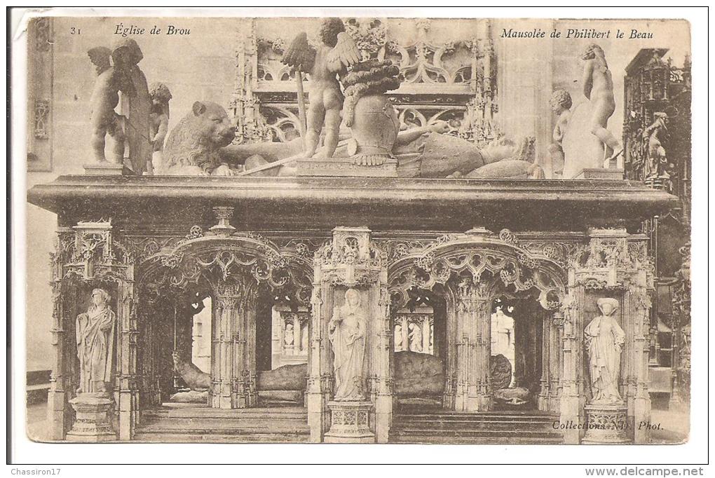 01 - Lot De 2 Cartes -  Département De L´ AIN -  BOURG -, Eglise De BROU - Pub :Pastilles Valda-  Mausolée De Philibert - Brou - Kirche