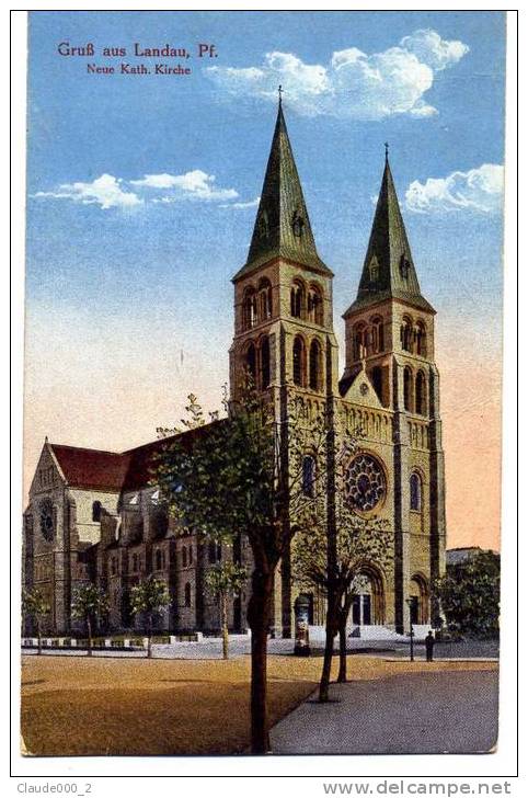 LANDAU . L'EGLISE  EN  1919       (824) - Landau