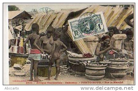 DAHOMEY......Port-Novo..Le Marché - Dahomey