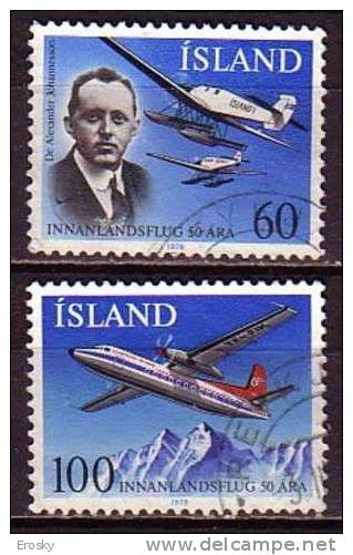 Q1121 - ISLANDE ICELAND Yv N°485/86 - Usados