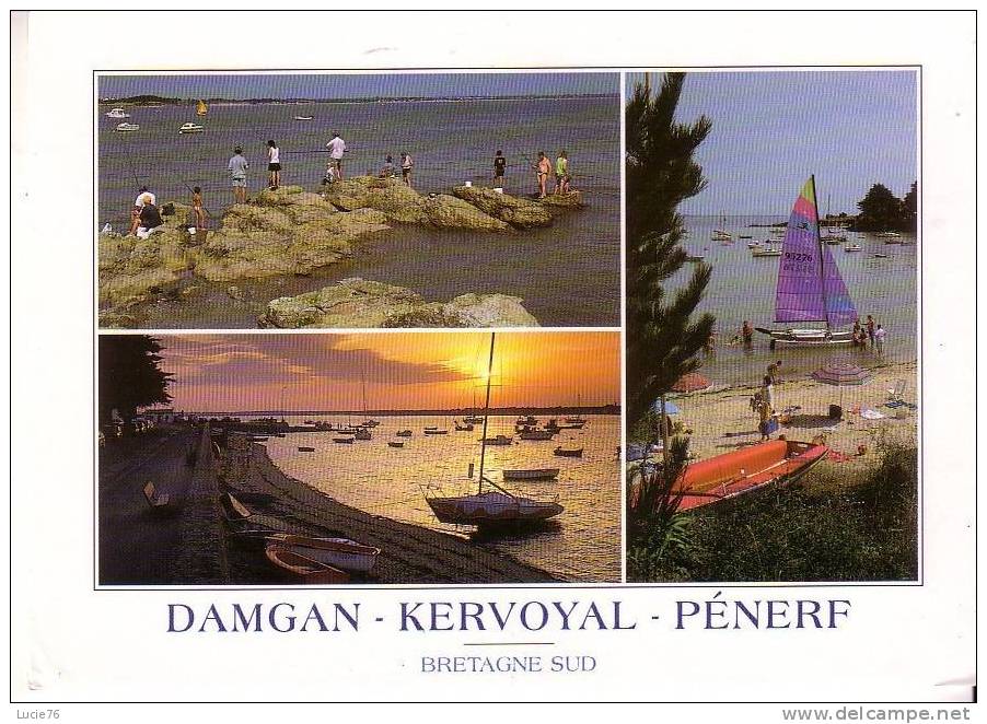 DAMGAN  -  KERVOYAL   PENERF  -  3 Vues -  Les Plages - Damgan