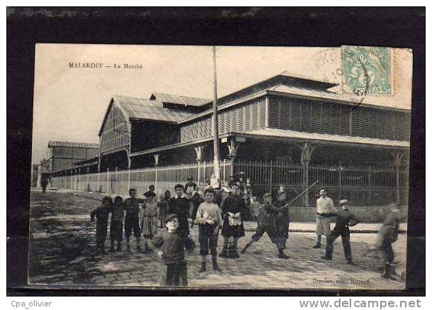 92 MALAKOFF Marché, Halles, Très Animée, Ed Droulon, 1906 - Malakoff