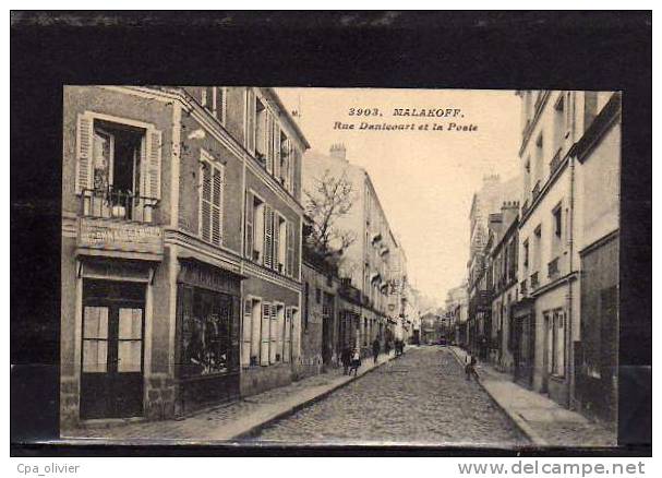 92 MALAKOFF Rue Danicourt, Bureau De Poste, Mercerie, Ed EM Malcuit 3903, 1919 - Malakoff
