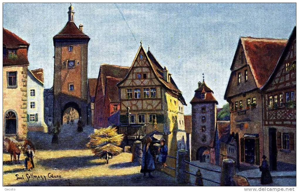 Peinture Du Village - Rothenburg O. D. Tauber