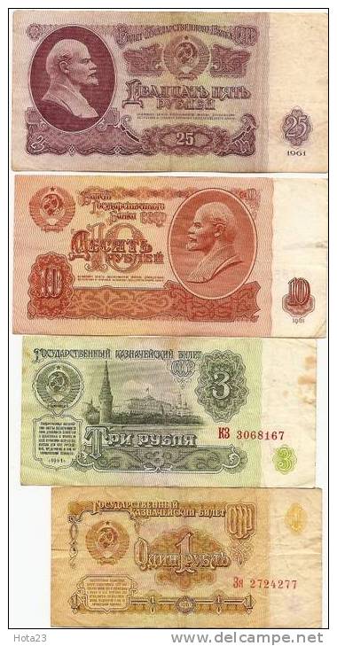 RUSSIA- 1;3;10;25 -- ROUBLES 1961 Year Circ - Used Condition - Russland