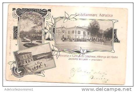 5474)cartolina Illustratoria Castellamare Adriatico - Ristorante E Caffè Della Stazione - Pescara