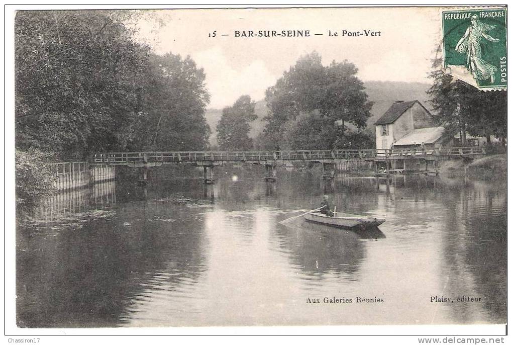 10 -  BAR-sur-SEINE  -  Le Pont-Vert  - Promenade En Barque - - Bar-sur-Aube