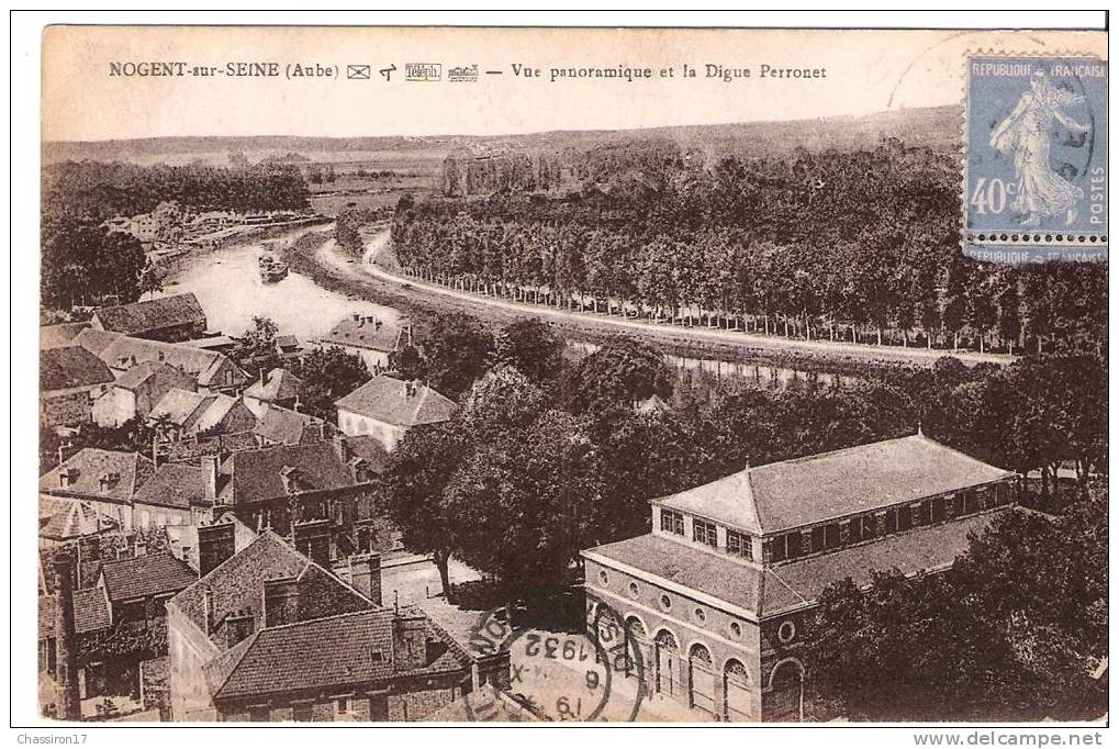 10 - NOGENT-sur-SEINE  -  Vue Panoramique Et La Digue Perronet - Nogent-sur-Seine