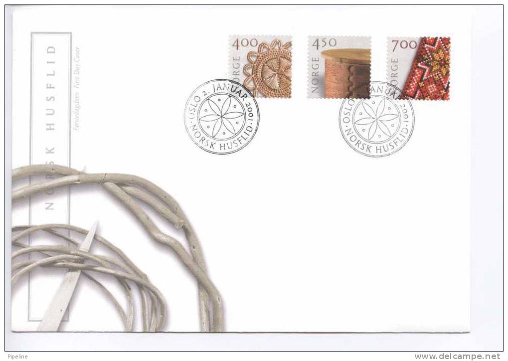 Norway FDC Handicraft Products 2-1-2001 With Cachet - FDC