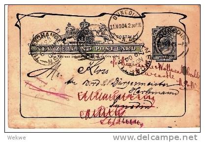 NZ106/ Irrläufer NZ/Australien 1904 Ex Dunedin Auf Eduard-GA - Cartas & Documentos