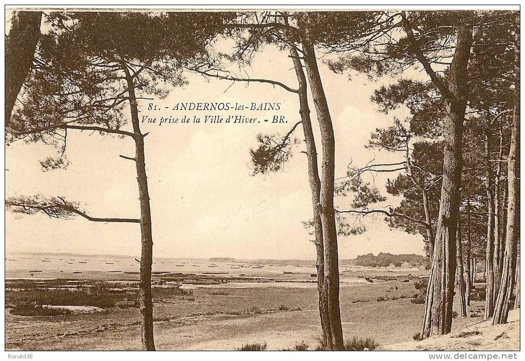 CP 33 ANDERNOS LES BAINS Vue Prise De La Ville - Andernos-les-Bains