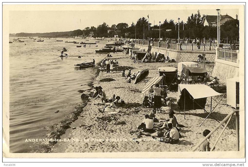 CP 33 ANDERNOS LES BAINS La Plage Devant La Plage Terrasse - Andernos-les-Bains