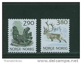 4S0579 Tetras Renne 942 à 943 Norvege 1988 Neuf ** - Unused Stamps